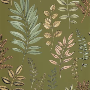 blue botanical wallpaper from caselio
