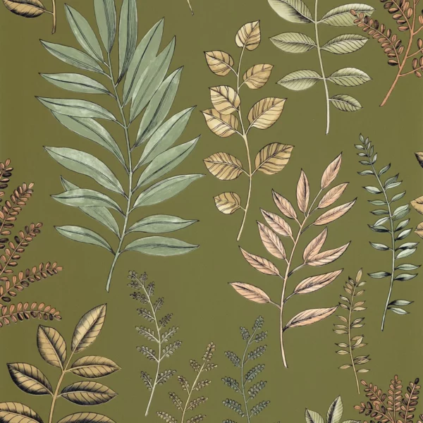 blue botanical wallpaper from caselio