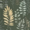 green botanical wallpaper from caselio