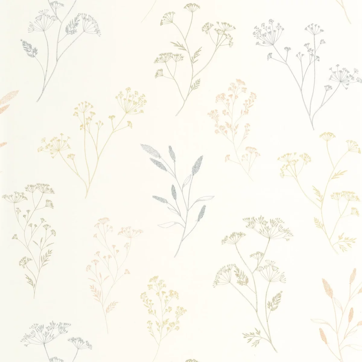 Little Graminea Wallpaper - Multicouleurs by multicolour botanical wallpaper from caselio