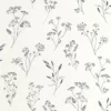 black-grey botanical wallpaper from caselio