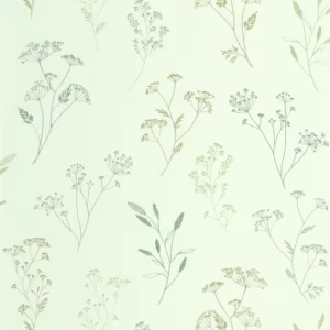 green botanical wallpaper from caselio