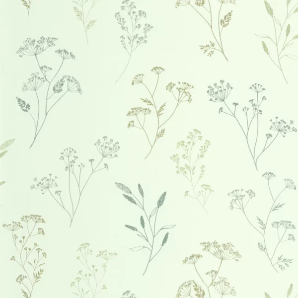 green botanical wallpaper from caselio