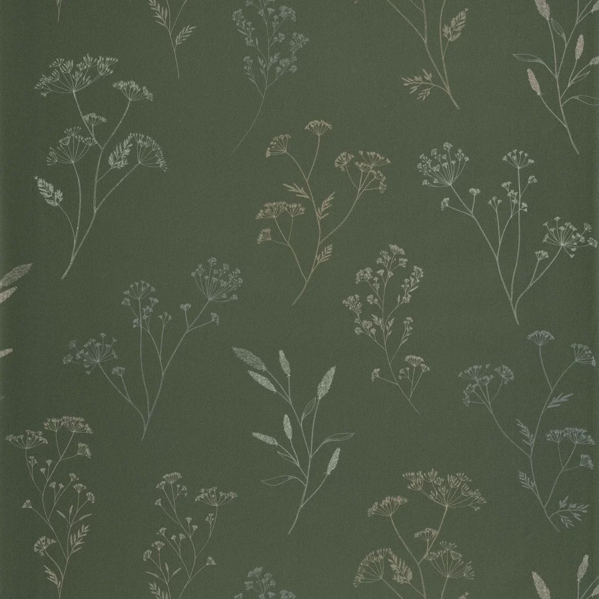 Little Graminea Wallpaper - Vert Anglais by green botanical wallpaper from caselio