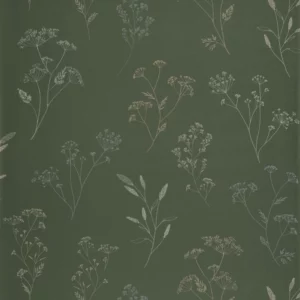 green botanical wallpaper from caselio