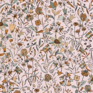 pink botanical wallpaper from caselio