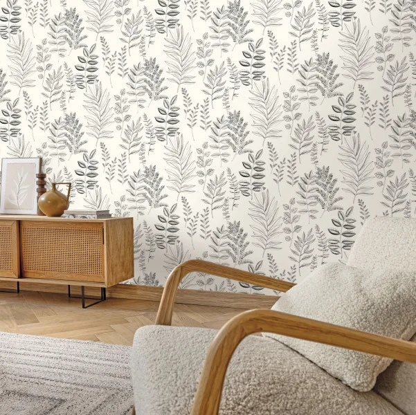 Florium Wallpaper - Noir Blanc by Florium Wallpaper - Noir Blanc from