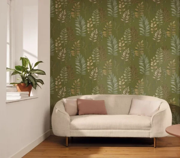 Florium Wallpaper - Vert Mousse from