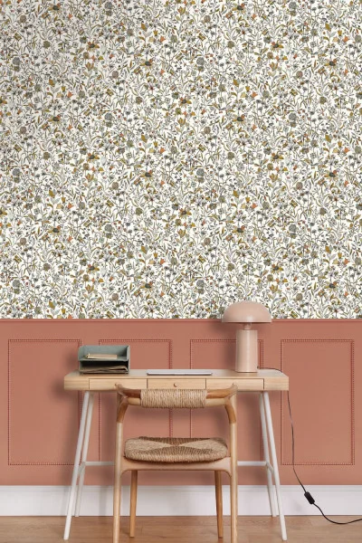 Jardin De Giverny Wallpaper - Blanc Orange by Jardin De Giverny Wallpaper - Blanc Orange from