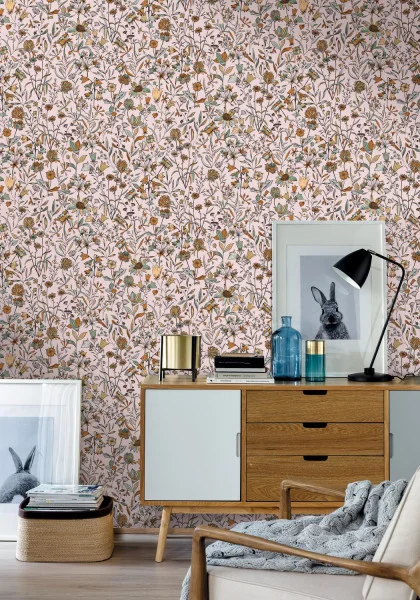 Jardin De Giverny Wallpaper - Rose Orange by Jardin De Giverny Wallpaper - Rose Orange from