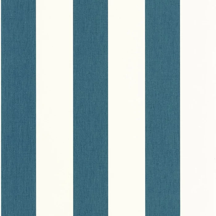 Linen Lines Wallpaper - Bleu Canard swatch