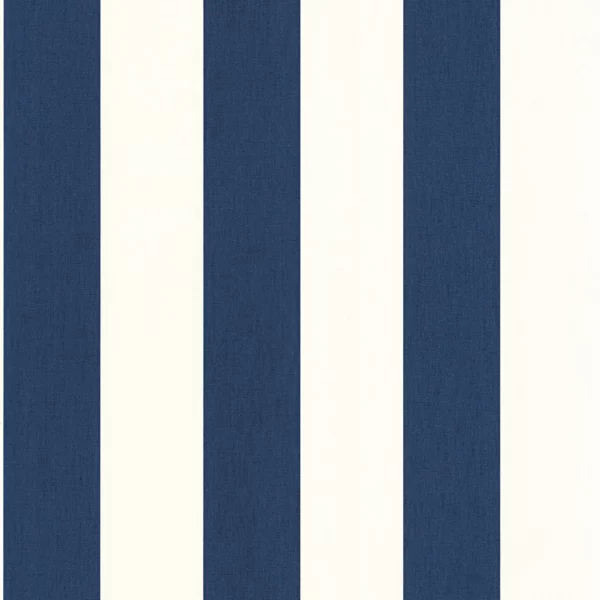 Linen Lines Wallpaper - Bleu Marine by blue striped wallpaper from caselio