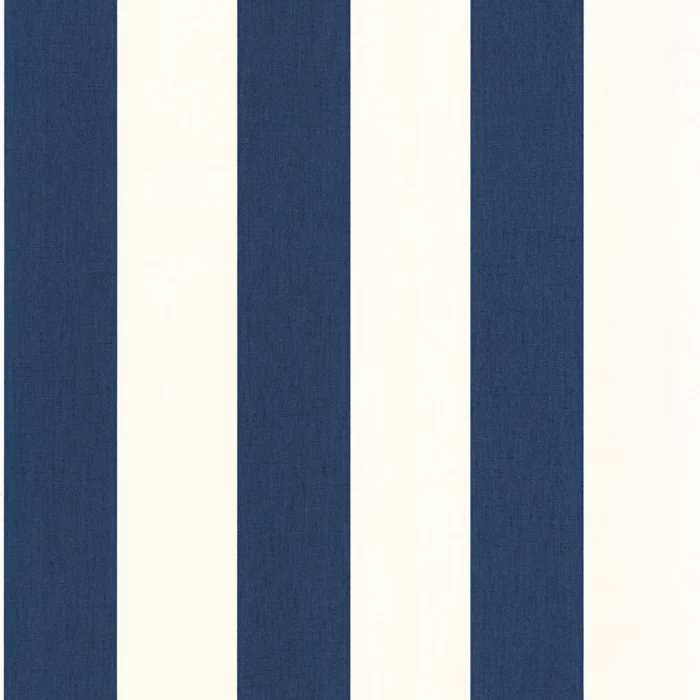 Linen Lines Wallpaper - Bleu Marine swatch