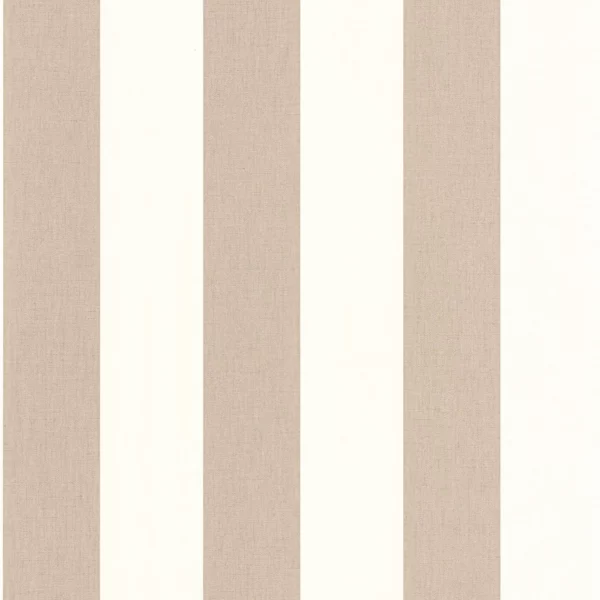 Linen Lines Wallpaper - Taupe by neutral striped wallpaper from caselio