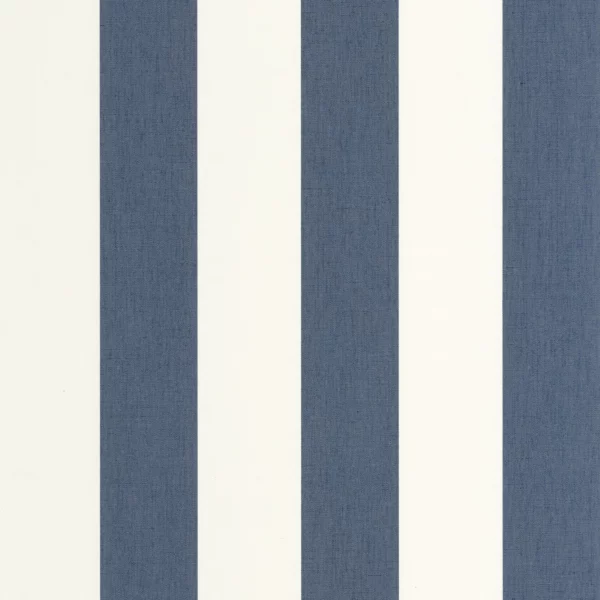 Linen Lines Wallpaper - Bleu Denim by blue striped wallpaper from caselio