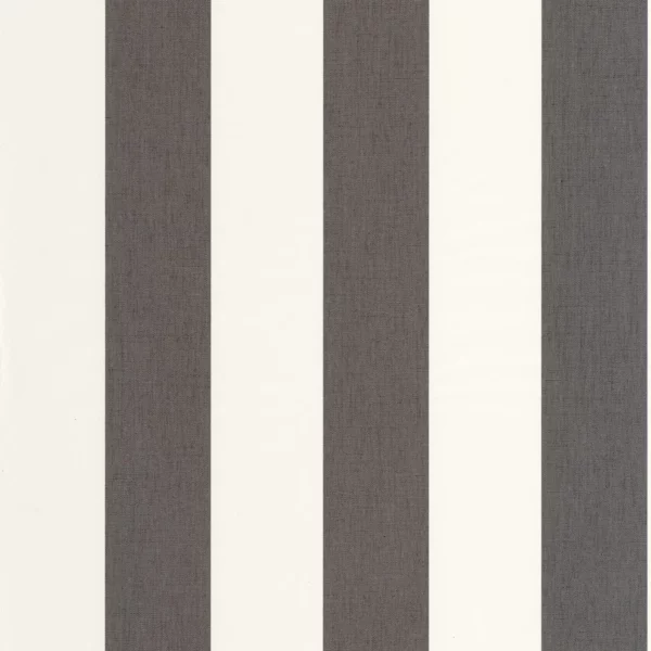 Linen Lines Wallpaper - Noir by black-grey striped wallpaper from caselio