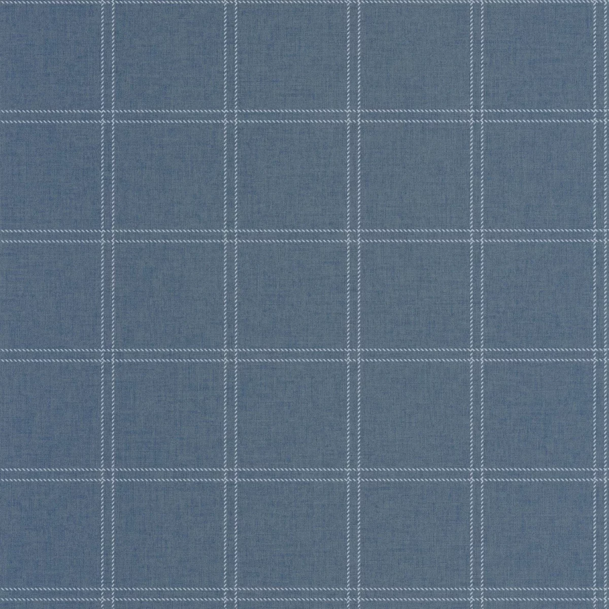 Fine Lines Wallpaper - Bleu Denim by blue checked wallpaper from caselio