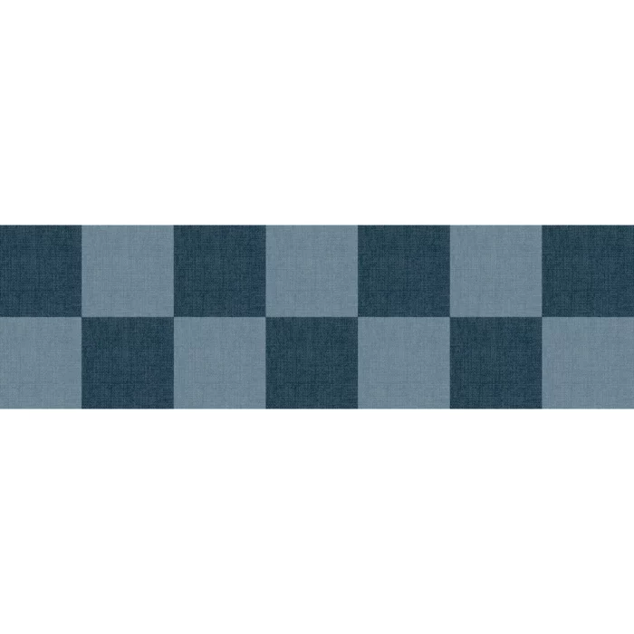 Checks Border - Bleu Denim swatch