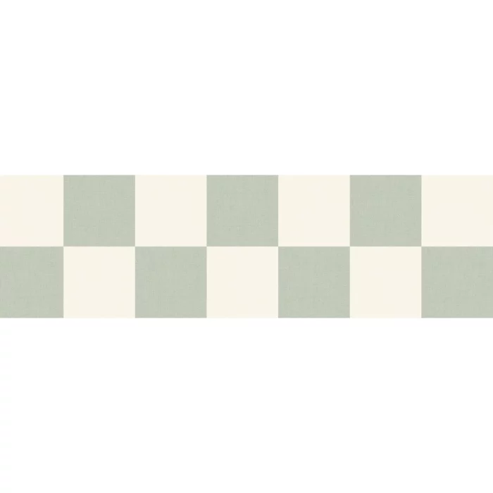 Checks Border - Vert Amande swatch