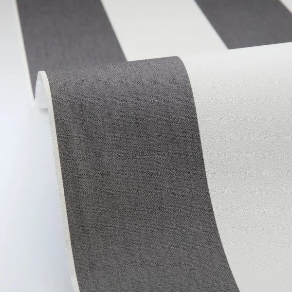 Linen Lines Wallpaper - Noir by Linen Lines Wallpaper - Noir from
