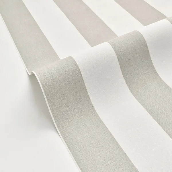 Linen Lines Wallpaper - Gris Tourterelle by Linen Lines Wallpaper - Gris Tourterelle from