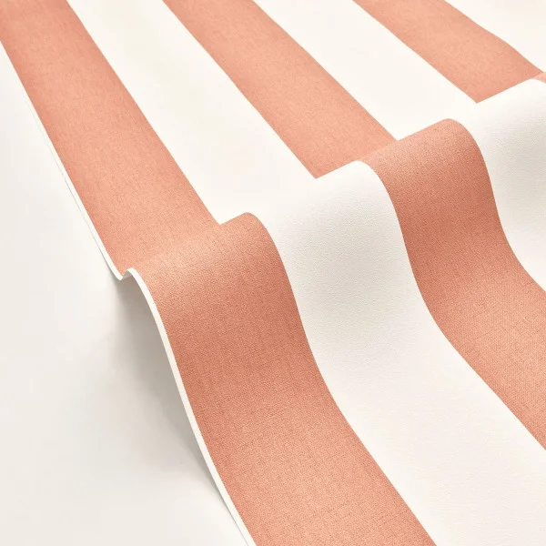 Linen Lines Wallpaper - Corail by Linen Lines Wallpaper - Corail from