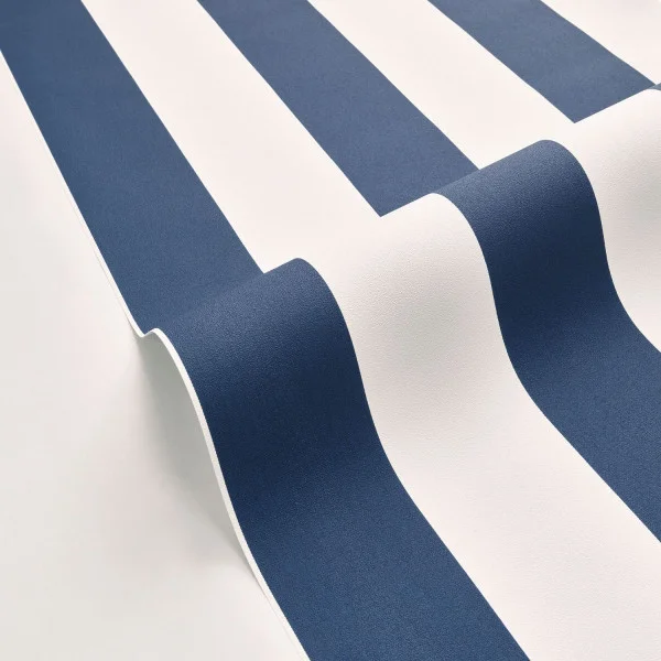 Linen Lines Wallpaper - Bleu Marine by Linen Lines Wallpaper - Bleu Marine from