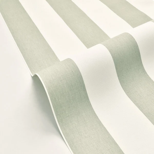 Linen Lines Wallpaper - Vert Amande by Linen Lines Wallpaper - Vert Amande from