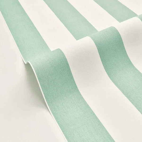 Linen Lines Wallpaper - Vert Menthe by Linen Lines Wallpaper - Vert Menthe from