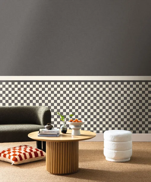 Checks Wallpaper - Jaune Soleil by Checks Wallpaper - Jaune Soleil from