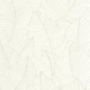 white botanical wallpaper from caselio