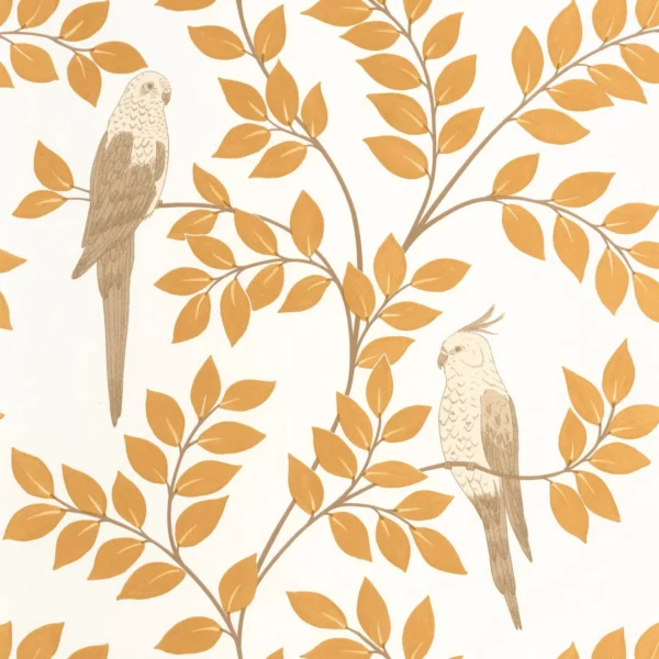 Equateur Wallpaper - Ocre by yellow animal wallpaper from caselio