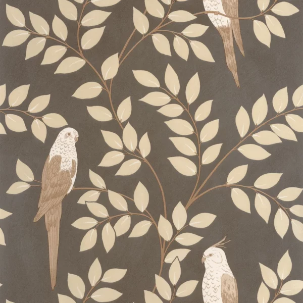Equateur Wallpaper - Noir Sepia by brown animal wallpaper from caselio