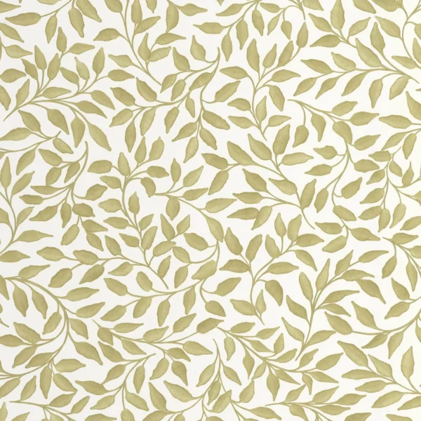 Printemps Wallpaper - Vert Kaki by green botanical wallpaper from caselio