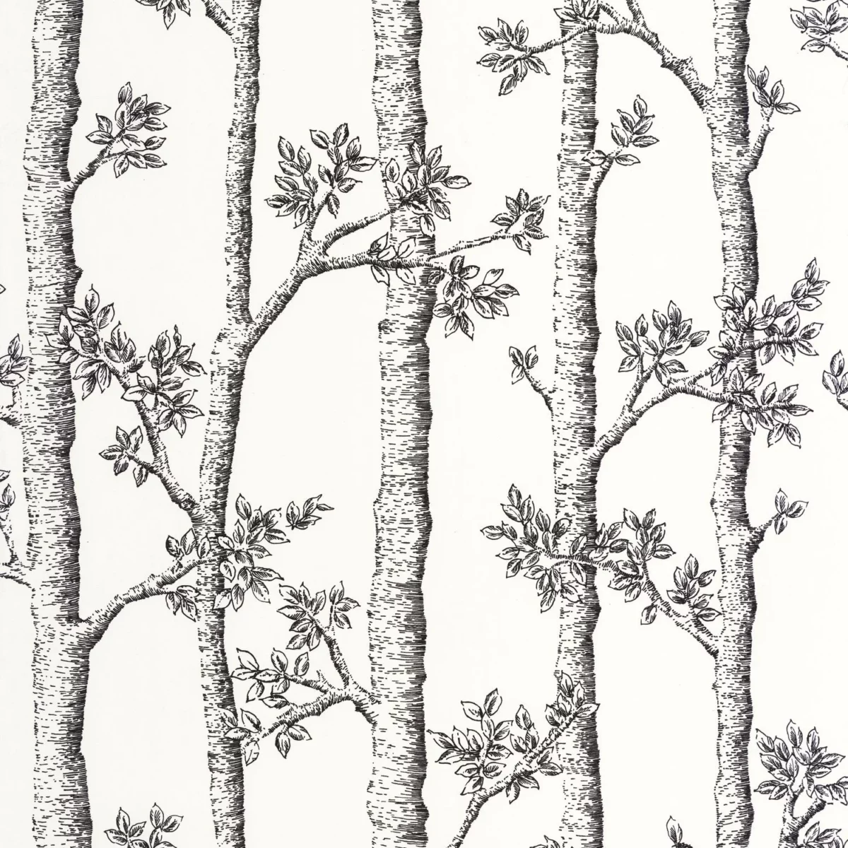 white botanical wallpaper from caselio