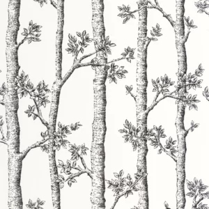 white botanical wallpaper from caselio
