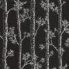 black-grey botanical wallpaper from caselio