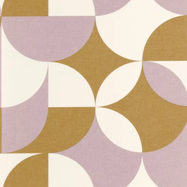 Charly Wallpaper - Vert Violet by brown geometric wallpaper from caselio