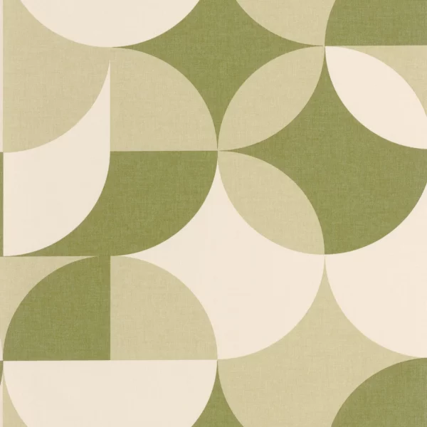 Charly Wallpaper - Vert Kaki by green geometric wallpaper from caselio