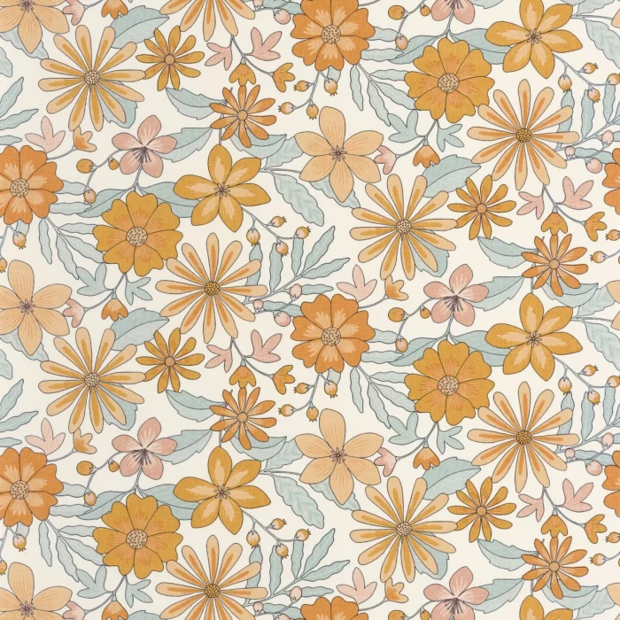 Emy Wallpaper - Orange Bleu swatch