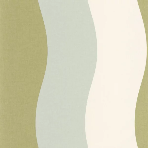 Sandy Wallpaper - Bleu Vert by blue striped wallpaper from caselio