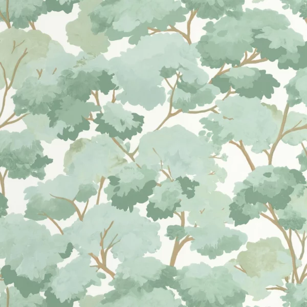 green botanical wallpaper from caselio
