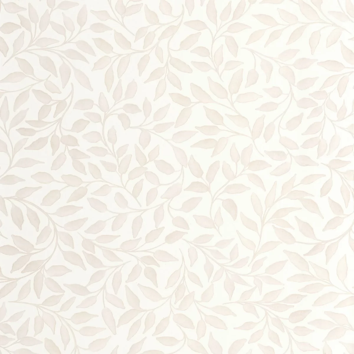 Printemps Wallpaper - Blanc Nacre by neutral botanical wallpaper from caselio