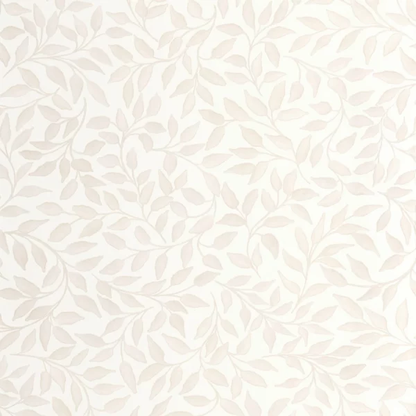Printemps Wallpaper - Blanc Nacre by neutral botanical wallpaper from caselio