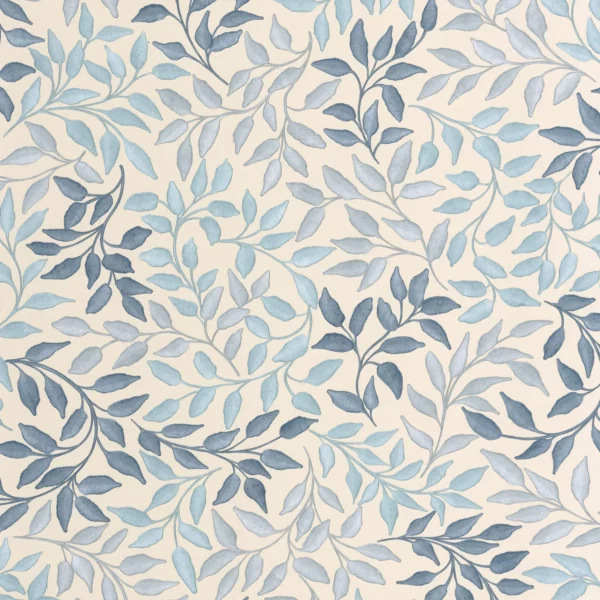 Printemps Wallpaper - Bleu by blue botanical wallpaper from caselio