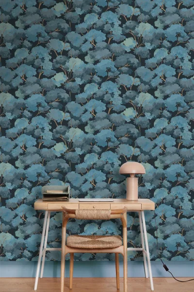 Ete Wallpaper - Bleu Nuit by Ete Wallpaper - Bleu Nuit from