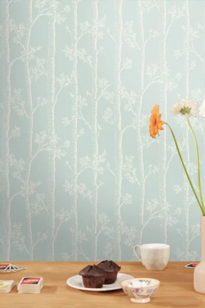 Automne Wallpaper - Bleu Doux by Automne Wallpaper - Bleu Doux from