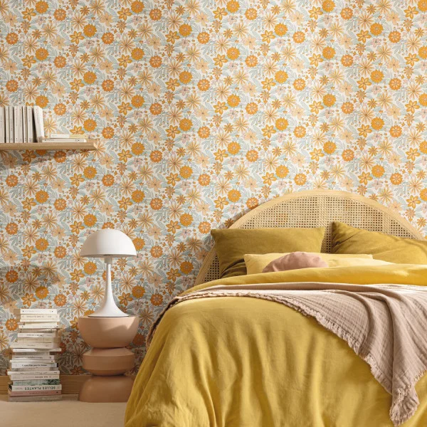 Emy Wallpaper - Orange Bleu by Emy Wallpaper - Orange Bleu from
