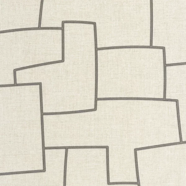 Inca Wallpaper - Grege / Noir by black-grey misc wallpaper from casadeco