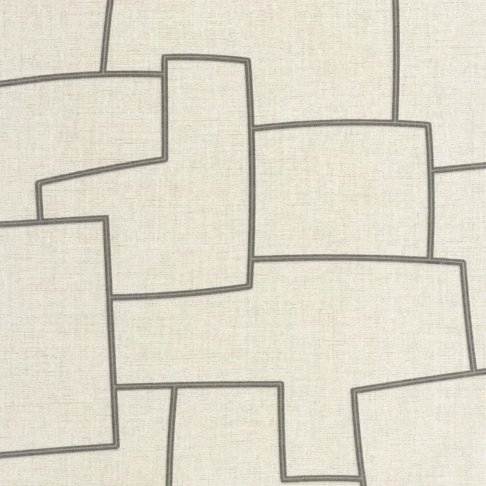 Inca Wallpaper - Grege / Noir swatch